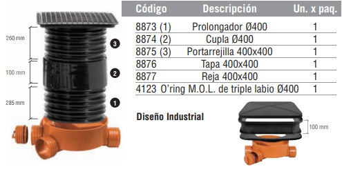 Cámara de inspección Ø400