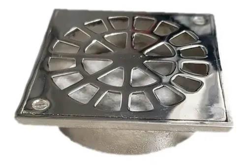 Rejilla con marco Para Caja 10 X 10 Bronce Cromado