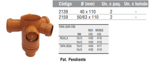 Boca Acceso Losa acanalada (5 Entradas)