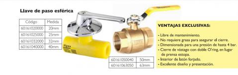 Llave de paso esférica